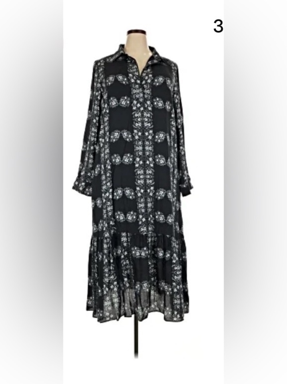 Hyacinth House maxi  dress in navy and white .
Pretty pattern